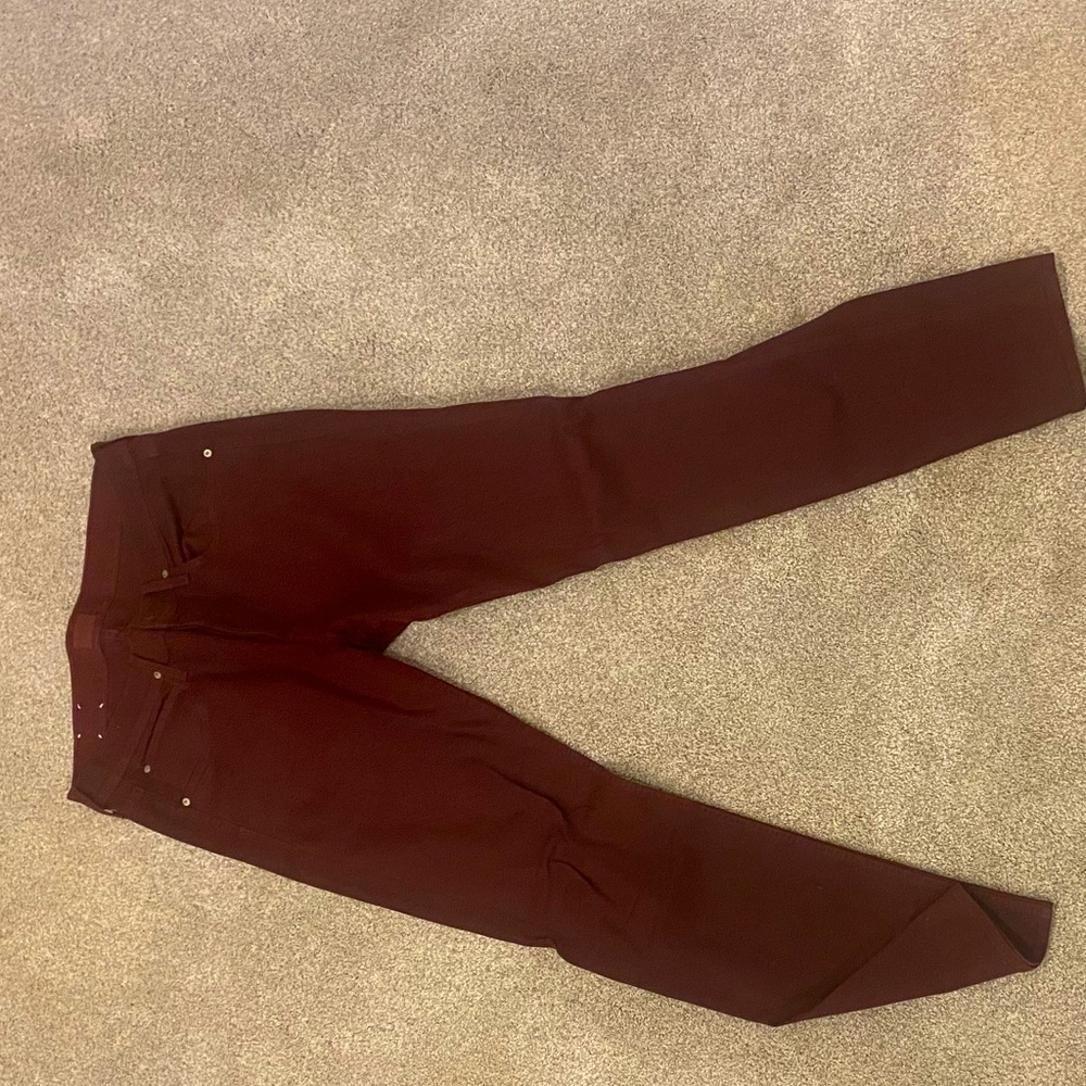 Hudson Byron Burgundy Jeans